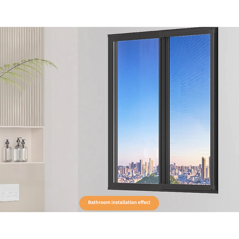 Invisible Screen Window Retractable Left And Right Push-Pull Rewind Side Pull Detachable Bathroom Self-Installed Screen Door Customization